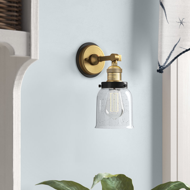 Clara Armed Sconce, Seedy, Black Antique Brass/Matte Black