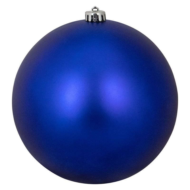Boules de Noël Bubblegum incassables à 4 finitions, H 9 po x l 8 po x P 8 po, Bleu royal mat