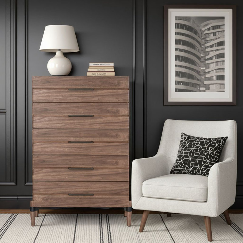 Aldiana 56" Modern 5-Drawer Chest