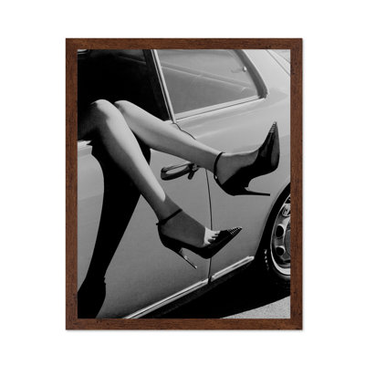 Woman in High Heels Inside Car
