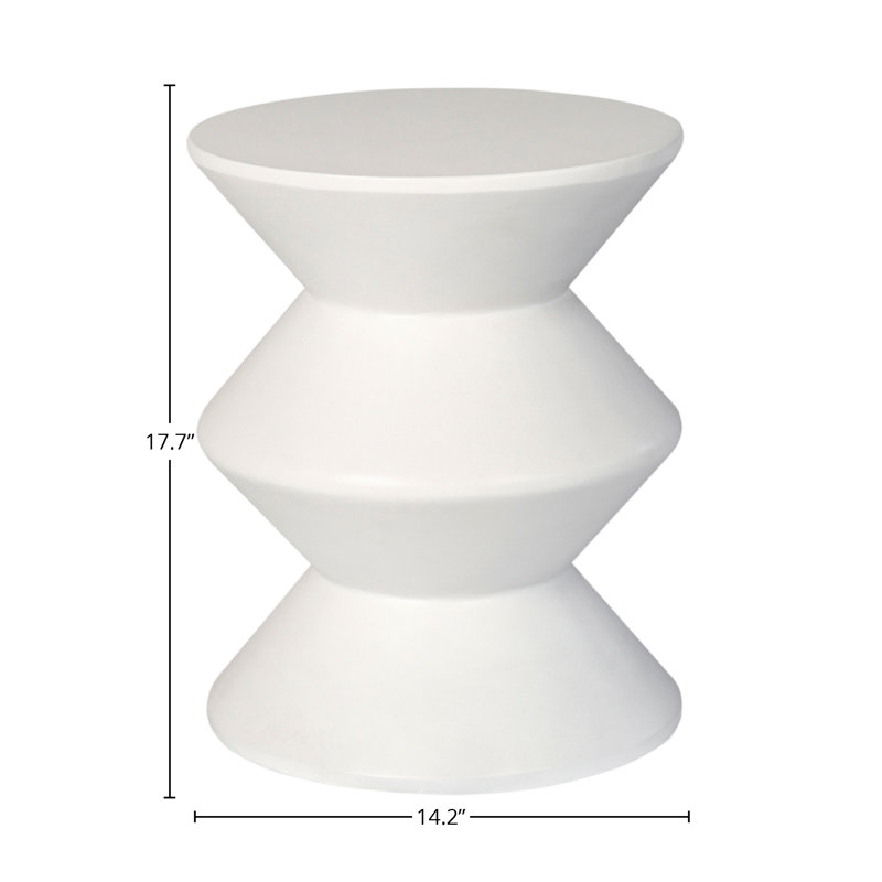 Isiah End Table, White