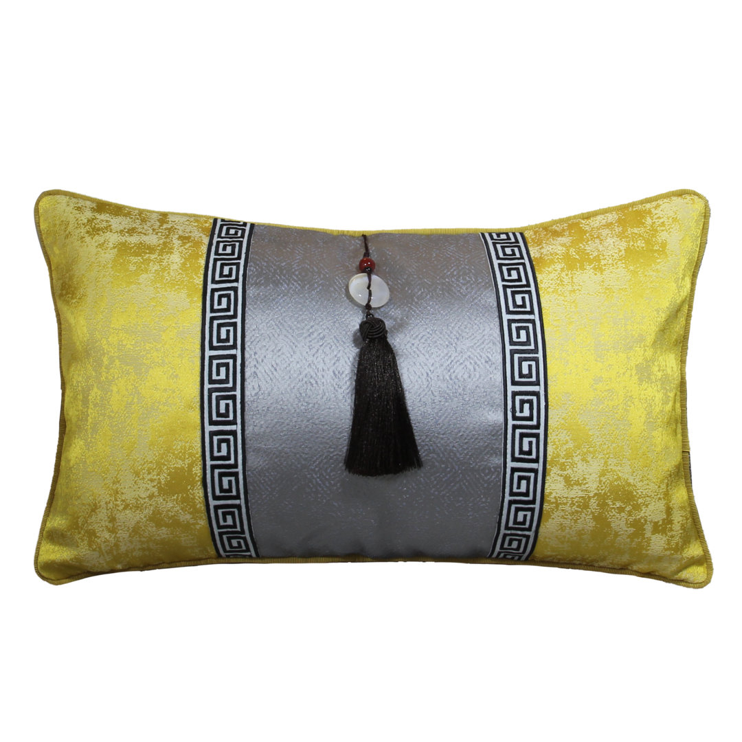 Gold Decorative Lumbar Pillow Cover moonfairyco