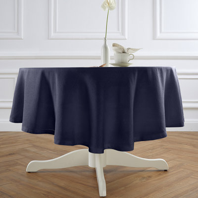 Sonoma Hemstitch - 100% Pure Linen Round Tablecloth (Prewashed)