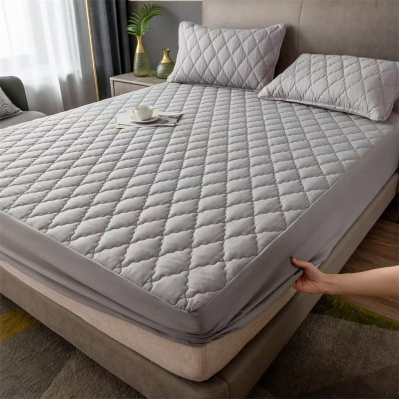 Housse de protection imperméable pour matelas avec dessus matelassé et poche profonde - Protection douce, respirante et silencieuse pour le lit - Housse ajustée pour matelas épais