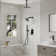Pressure-Balanced Shower System, Ceiling Mount Dual Showerheads with Handheld SHower Spray