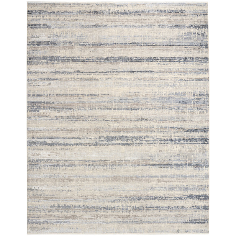 Calvin Klein CK089 Drift 9' x 12' Blue Modern Indoor Rug, Rectangle 9' x 12', Blue