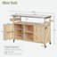 Îlot de cuisine extérieur avec armoire de rangement, plateau en acier inoxydable, support à épices et porte-serviettes-122354917