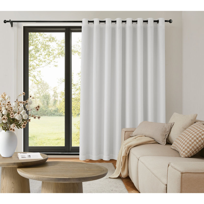 Paire de rideaux occultant avec œillets SUNBARRIER I-SNAP , Blanc, L 100 po x L 95 po