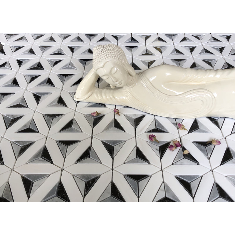 11.5" x 12" Marble Mosaic Wall & Floor Tile