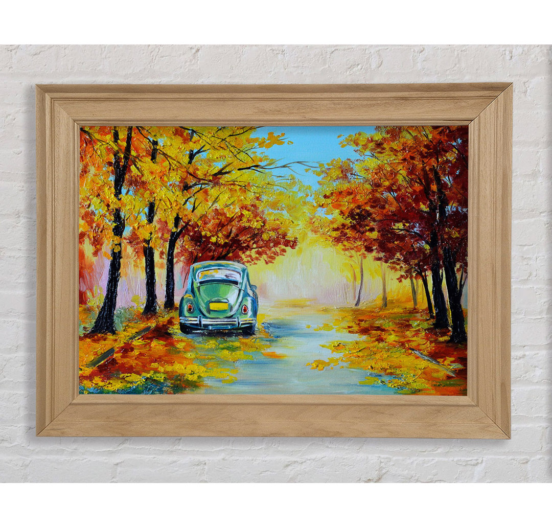 Vw Beatle In Autumn - Einzelner Bilderrahmen Kunstdrucke