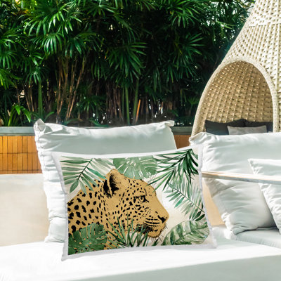 Coussin d'extérieur imprimé léopard par Carol Robinson