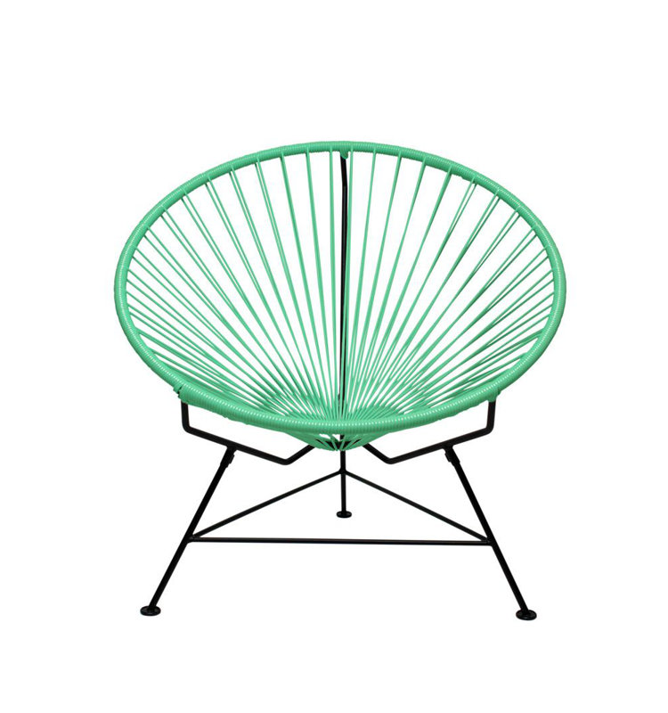Innit Indoor Handmade Lounge Chair, Seafoam/Black
