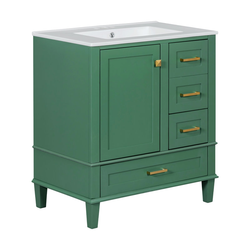 Rangement pour salle de bain Susse, Vert