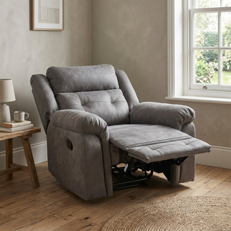 Bonachea 96cm Wide Standard Recliner, Dark Grey