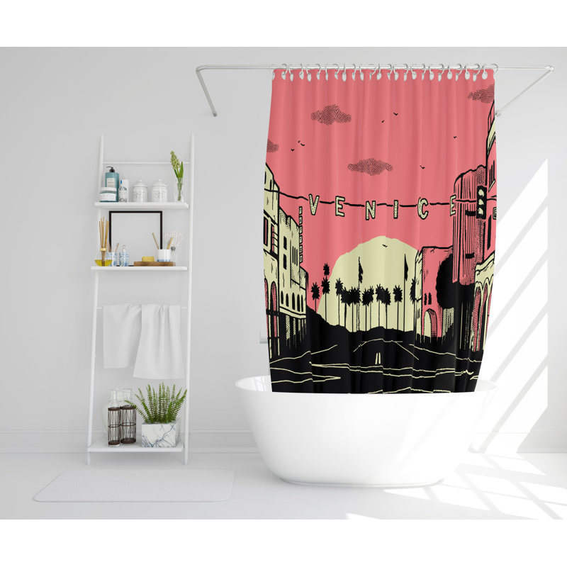 Flensburg Polyester Shower Curtain Set, 168cm H x 168cm W