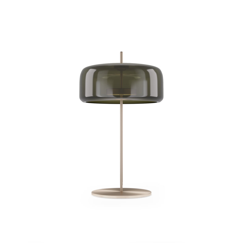 Jube Table Lamp G Smoky Transparent Matt Gold 2 L2415 Ul, 26" H x 15" W x 15" D, Old Green Transparent, Matte Gold