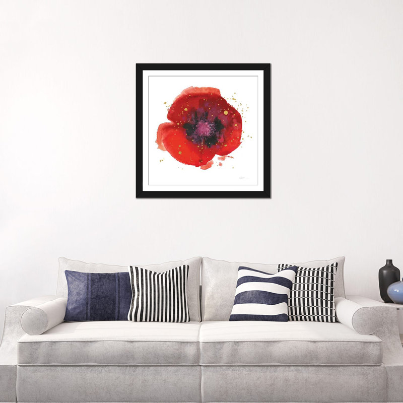 « splash v », reproduction d’impression sur toile tendue, H 16 po x l 16 po x P 1 po, Papier d'art encadré noir, Blanc