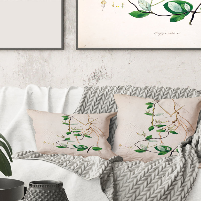 Vintage London Plants IV - Coussin Farmhouse, 18" x 18"
