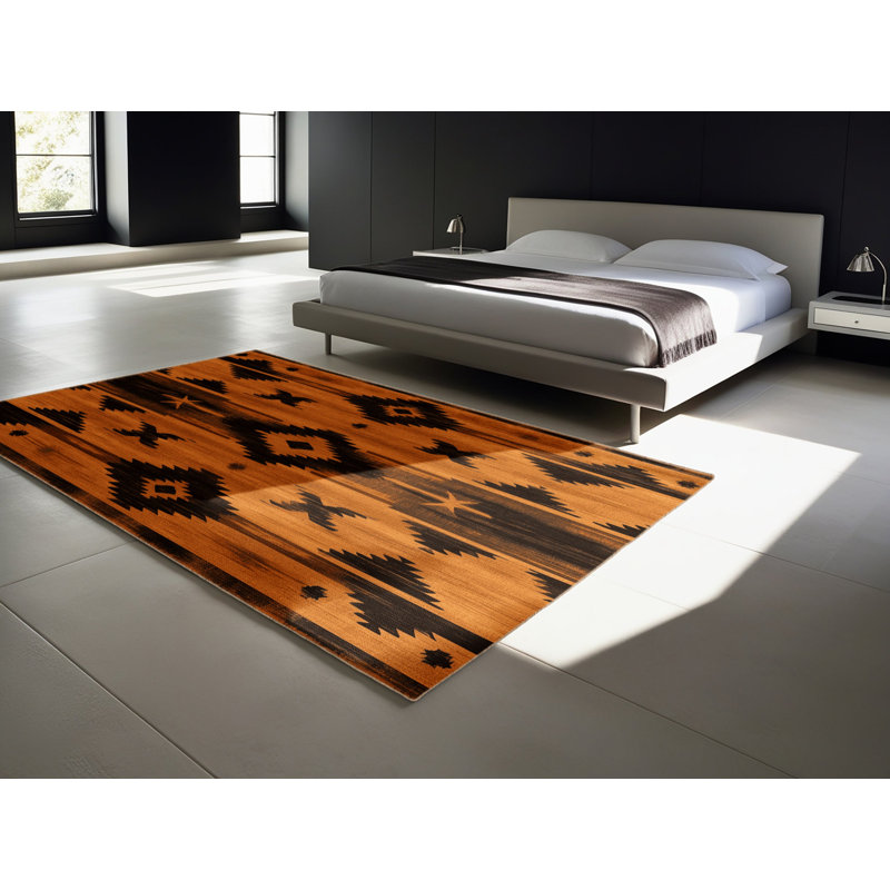 Prairie Steps Rug, Round 6'