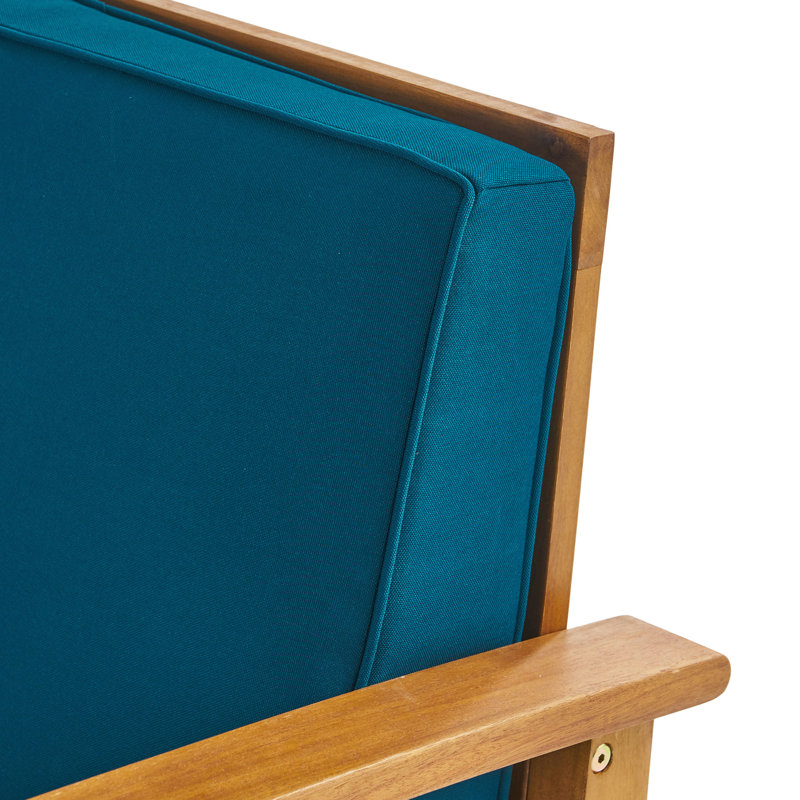 CHAISE CLUB PERLA, Blue, Teak
