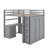 Full Loft Bed With Drawers,Desk And Wardrobe-16928010