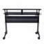 Bureau noir pour studio d'enregistrement de musique avec base en métal-1651695559