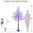6' Halloween Black Willow LED Tree
