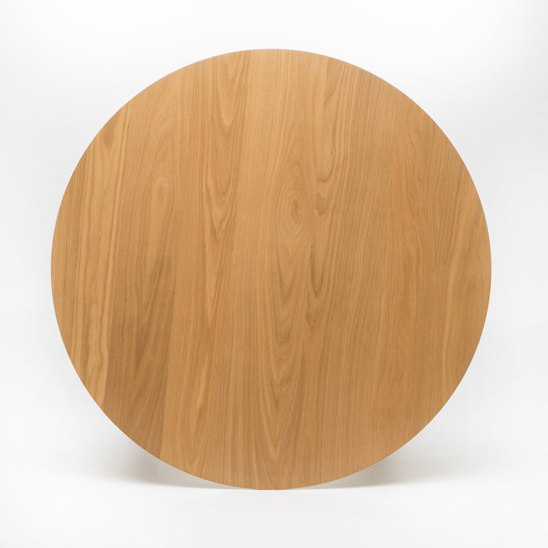 Table de salle à manger ronde, Chêne Naturel, L 35,4 po x L 35,4 po, Comptoir (hauteur de 36 po)