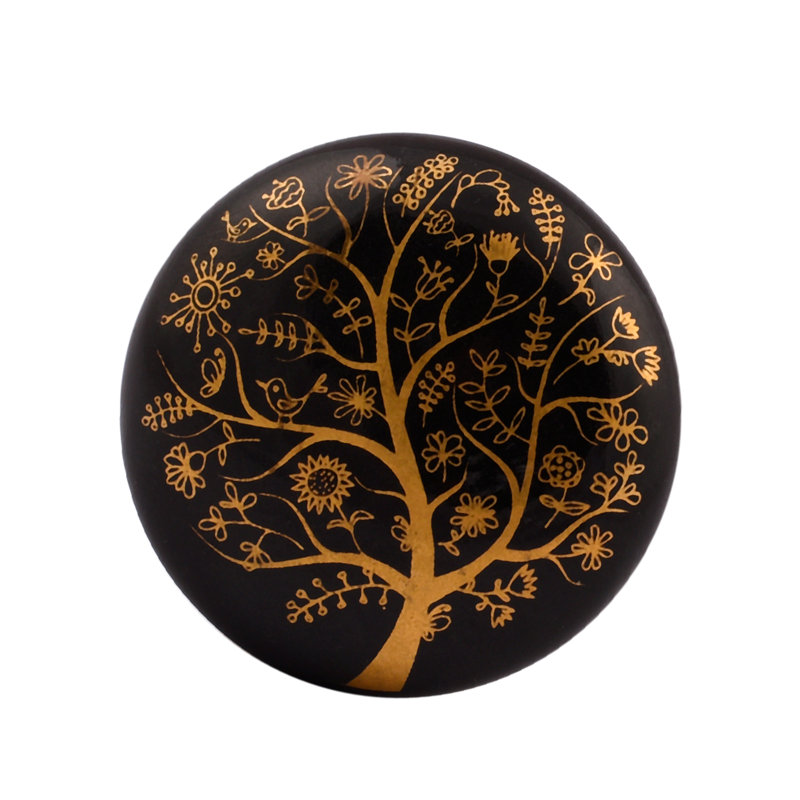 Gold Tree Ceramic Knob