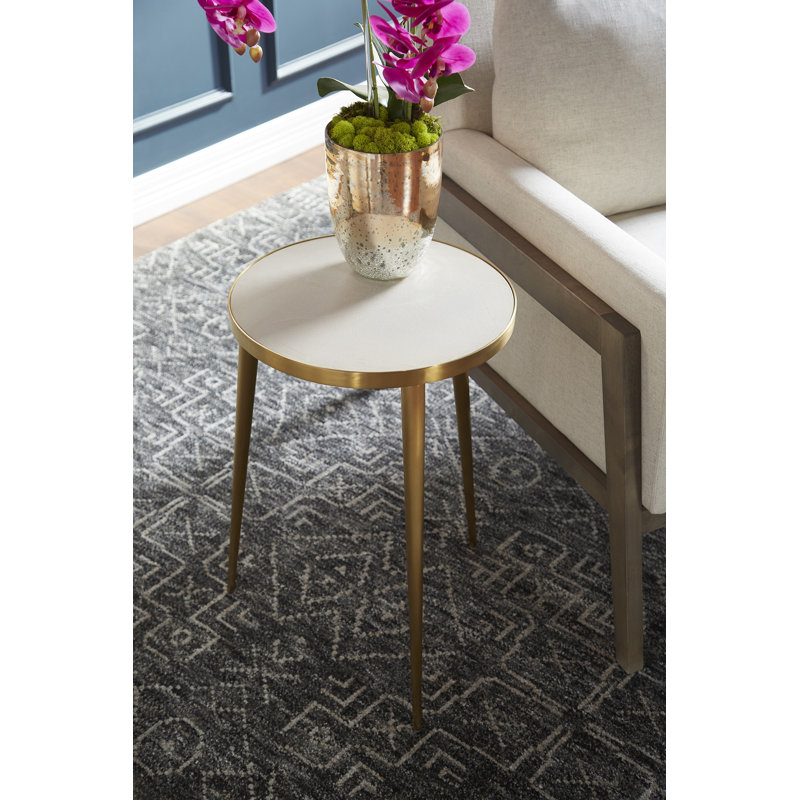 Bremen End Table, Creamy Amber
