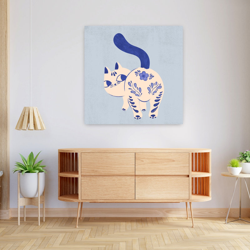 Art contemporain, art contemporain pour chat, H 36 po x l 36 po