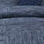 Édredon très grand bleu marine - 7 pièces en tissu gaufré bleu marine, microfibre douce, 2 coussins carrés et un coussin