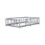 Twin Size Floor Bed With Fence Without Door, Rubber Wood Floor Bed With Safety Guardrails,Grey-2031924286