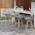 Tabouret de bar rotatif en aluminium 28,7 po avec coussin Sunbrella Tannah
