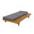 Coussin gris foncé / structure en teck est en rupture de stock