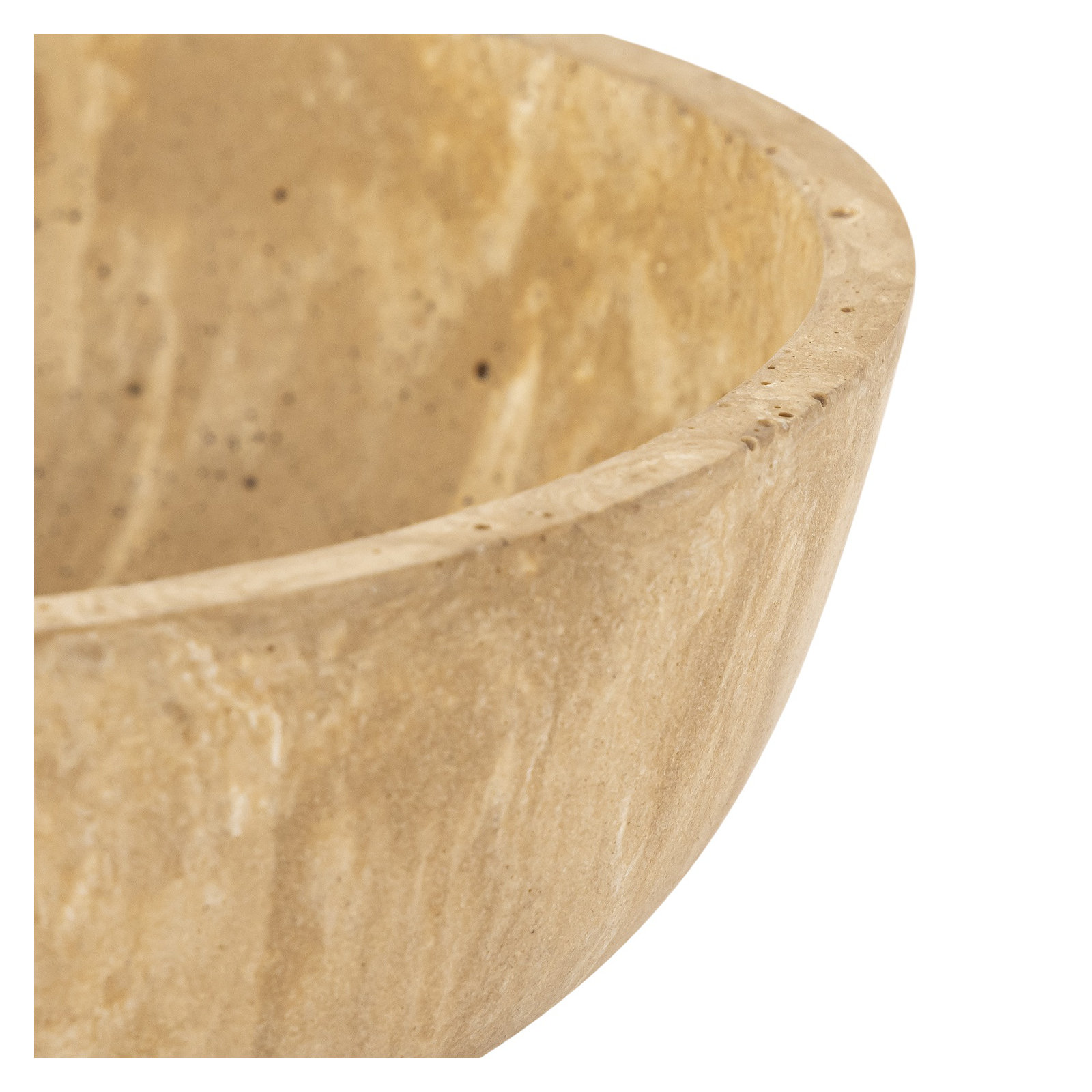 Serving Bowl Beige Resin Dia 10"