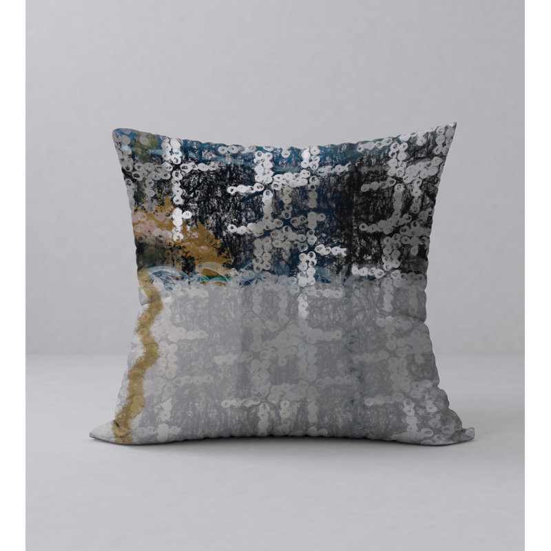 Abstract Reversible Throw Pillow, 20" x 20"