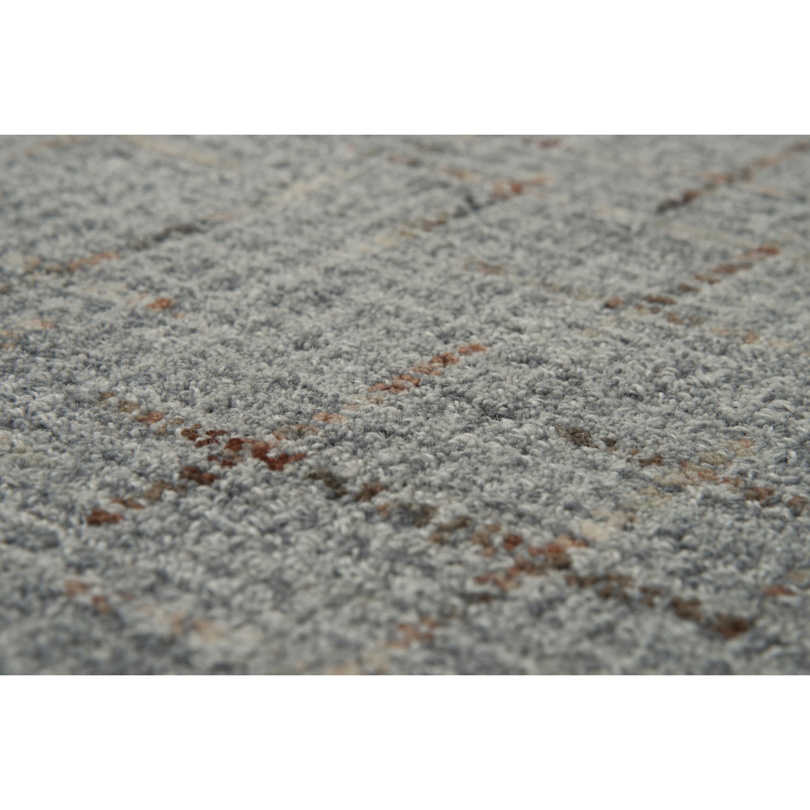 Caryville Light Gray Hand-Tufted Wool Rug, Rectangle 7'6" x 9'6"
