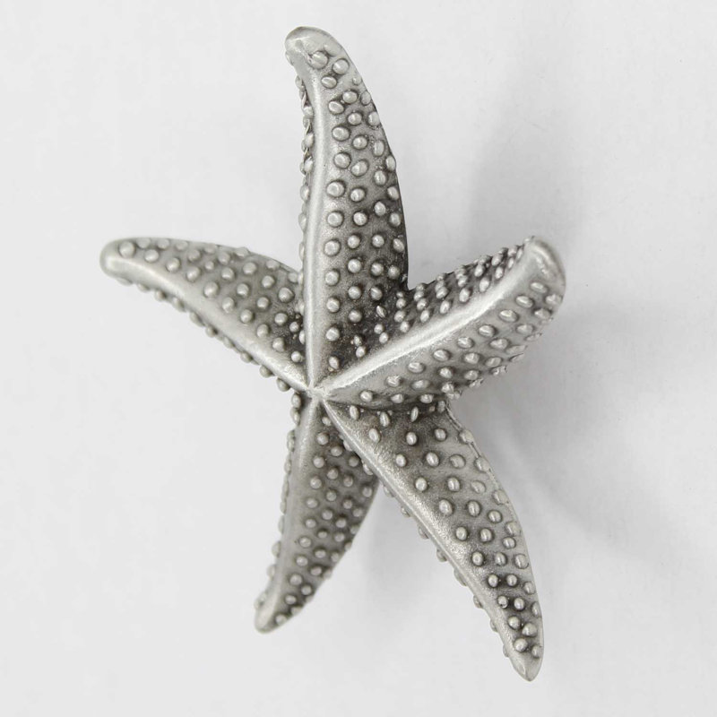 2" Starfish Small Knob, Brushed Nickel, 2" L x 2" W, 2