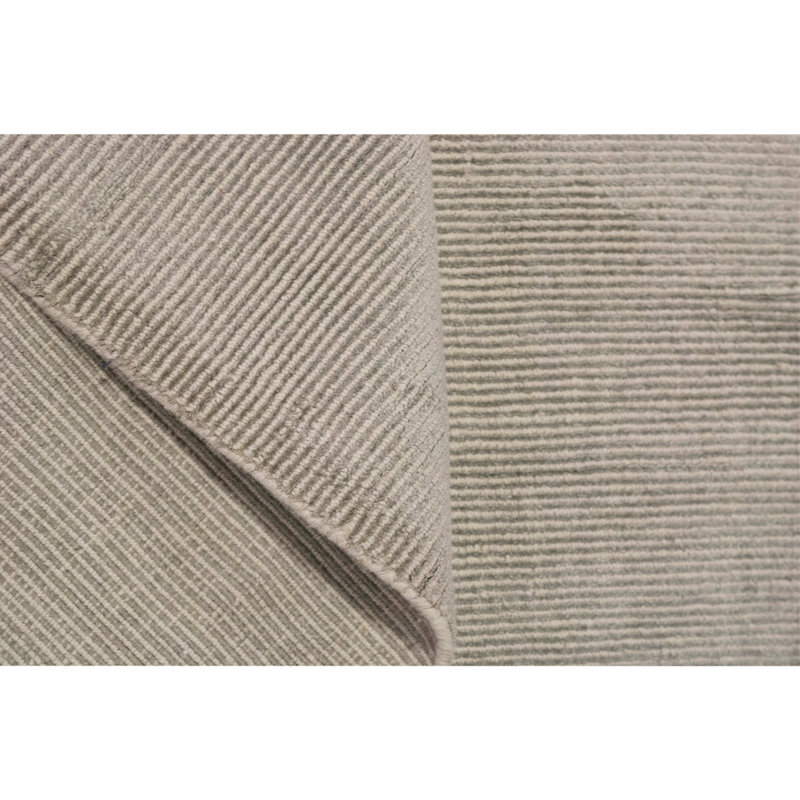 Hand Knotted Wool Area Rug in Pewter