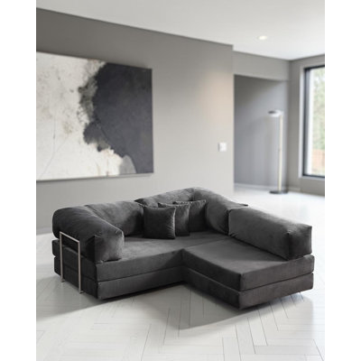 Canapé modulaire en L Anthracite