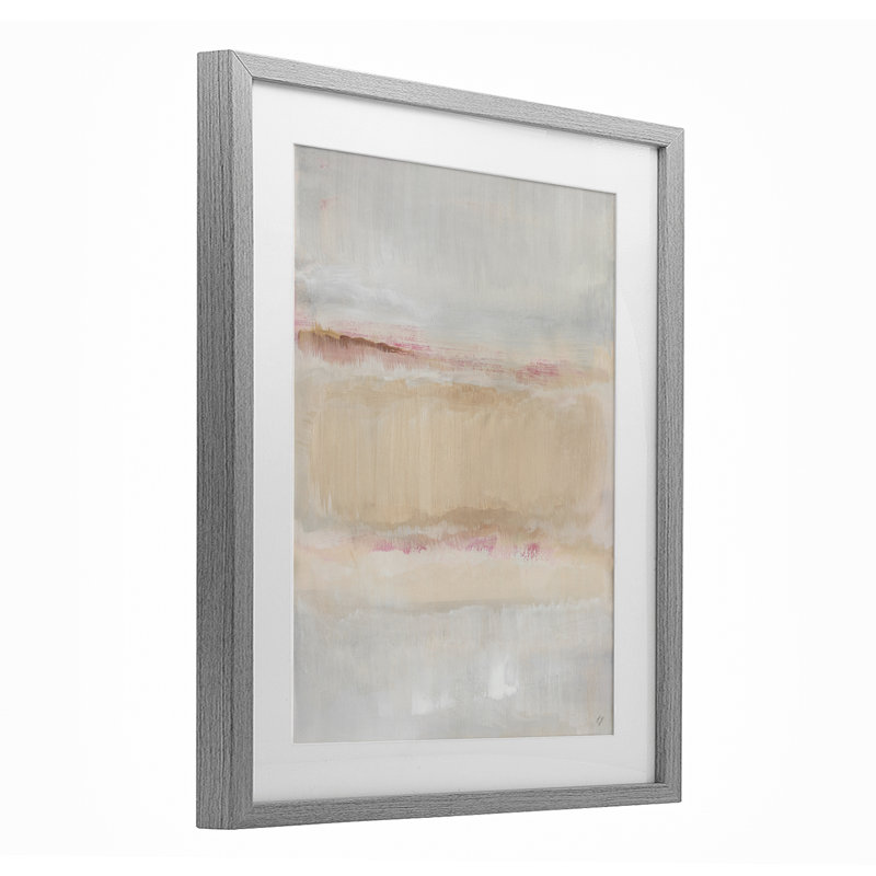 «Restful Misty Landscape», reproduction encadrée sous verre, conception de Lanie Loreth, Cadre de ferme gris