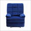 Fauteuil inclinable en velours bleu avec dossier capitonné et dossier capitonné-752186258