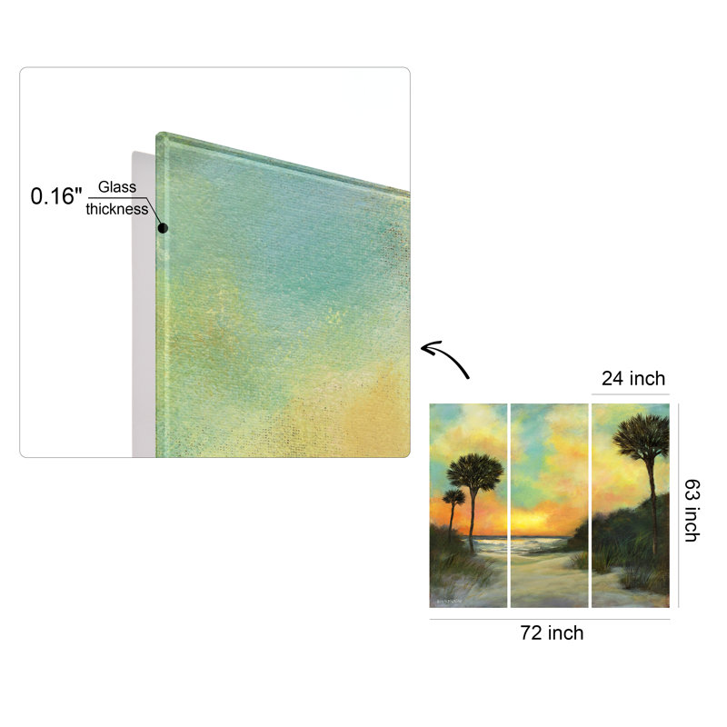 " Seaside Sunset " 3 - Pieces