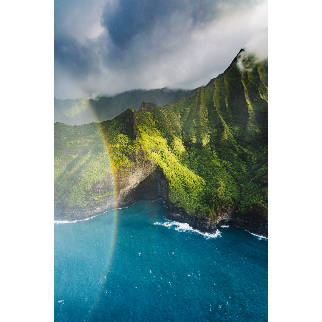 Aerial View Of Na Pali Coast von Philip Thurston - Leinwandbild