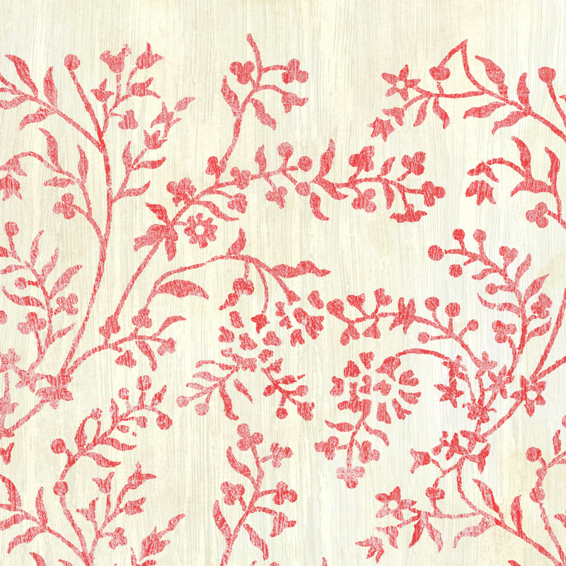" Weathered Patterns In Red V " by June Erica Vess, 20" H x 20" W x 1.25" D