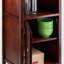 Armoire à 2 sections avec tablette ouverte en noyer Dominguez, H 47,18 po x l 17,11 po x P 15,55 po