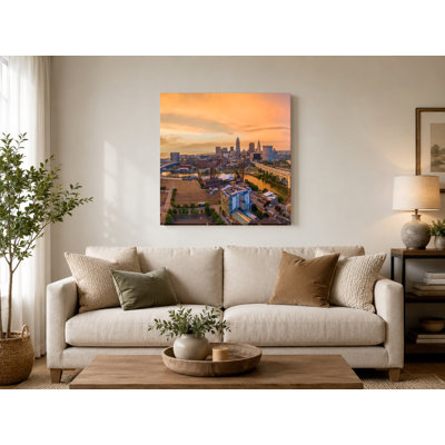Cozart Skyline Sunset Pano - art mural carré sur toile
