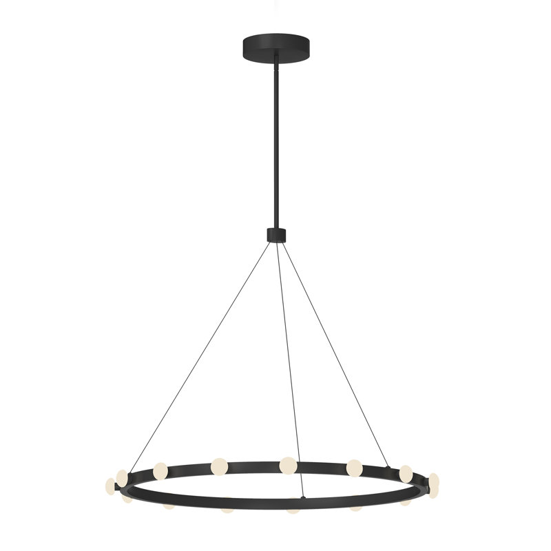 Rezz 12 - Light LED Chandelier, Black