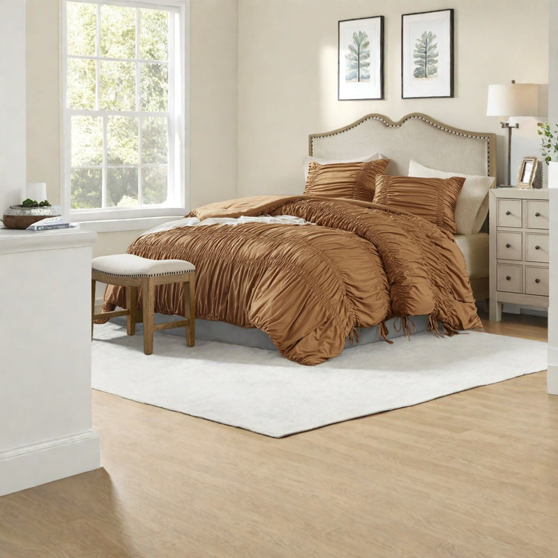 Ultimate Comfort King Bedding Sets, Microfiber Material, Romantic French Style For Year-round Relaxation